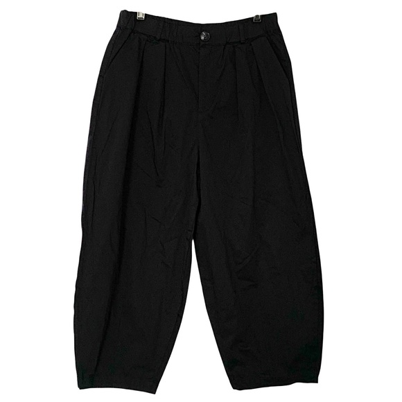 Maeve Pants - NWT Anthropologie Maeve Black Wide Barrel Leg Petite Small Minimalist Crop Pants